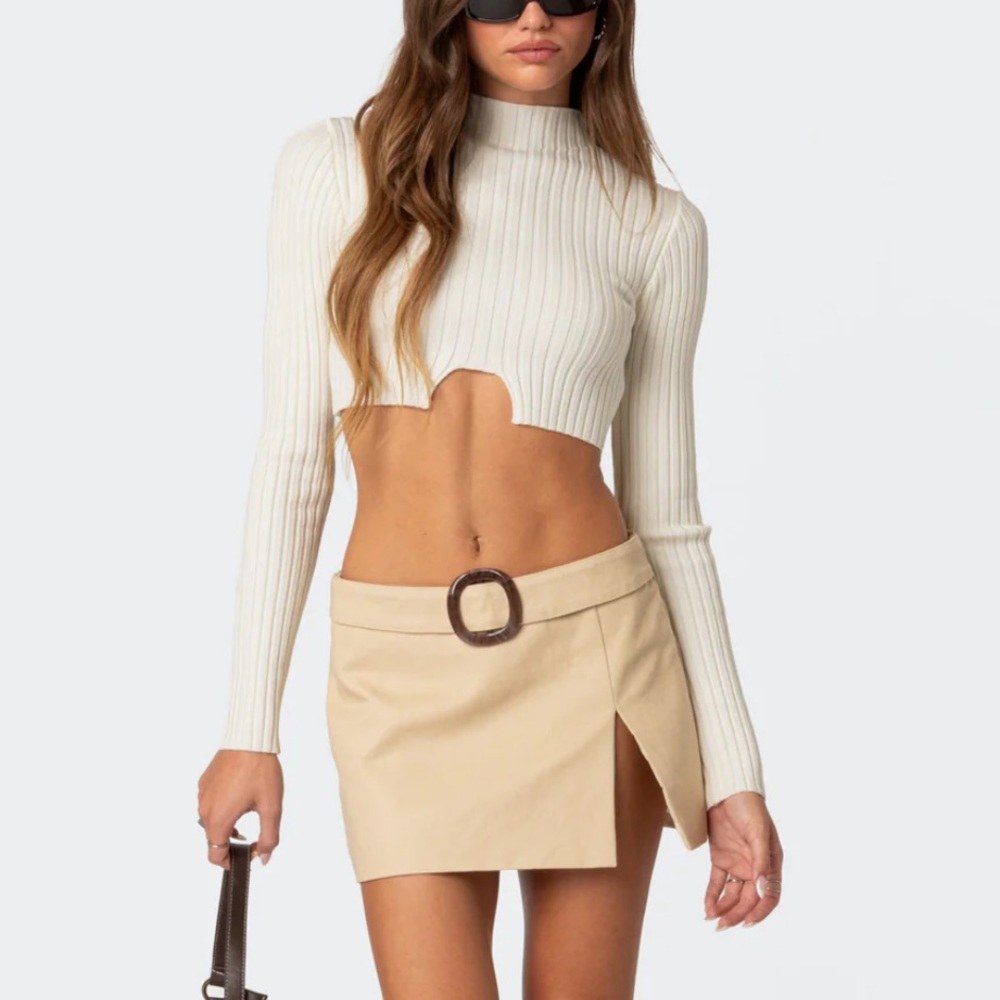 Edikted cropped white sweater